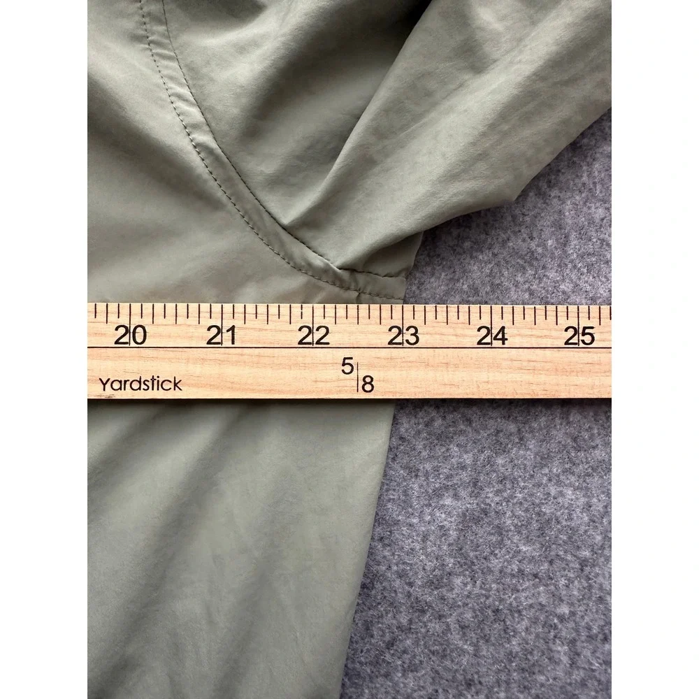 Caslon Hooded Anorak Jacket Women Size M Green Roll Tab Sleeve Utility Gorpcore‎